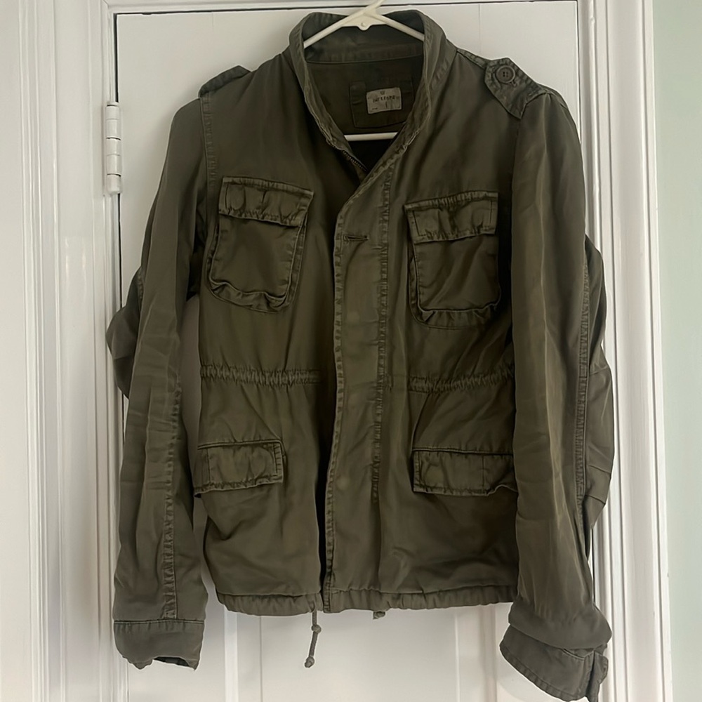 Olive green fatigue jacket